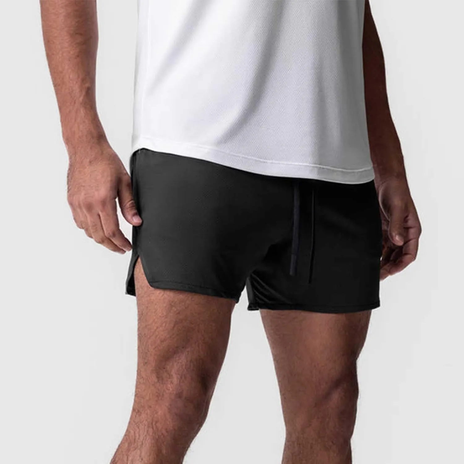 Mens Workout Shorts Lightweight Quick Dry Gym Running Sports Basketball Athletic Pant Drawstring Elastic Waist Jogger