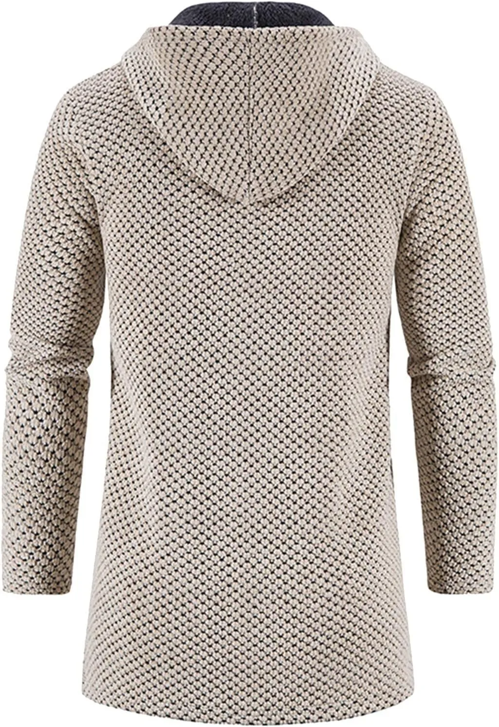 MIDOO Lightweight Golf Rain Jacket Men Casual Long Sleeve Fleece Lined Knit Cardigan Sweater Lightweight Jacket with Pockets