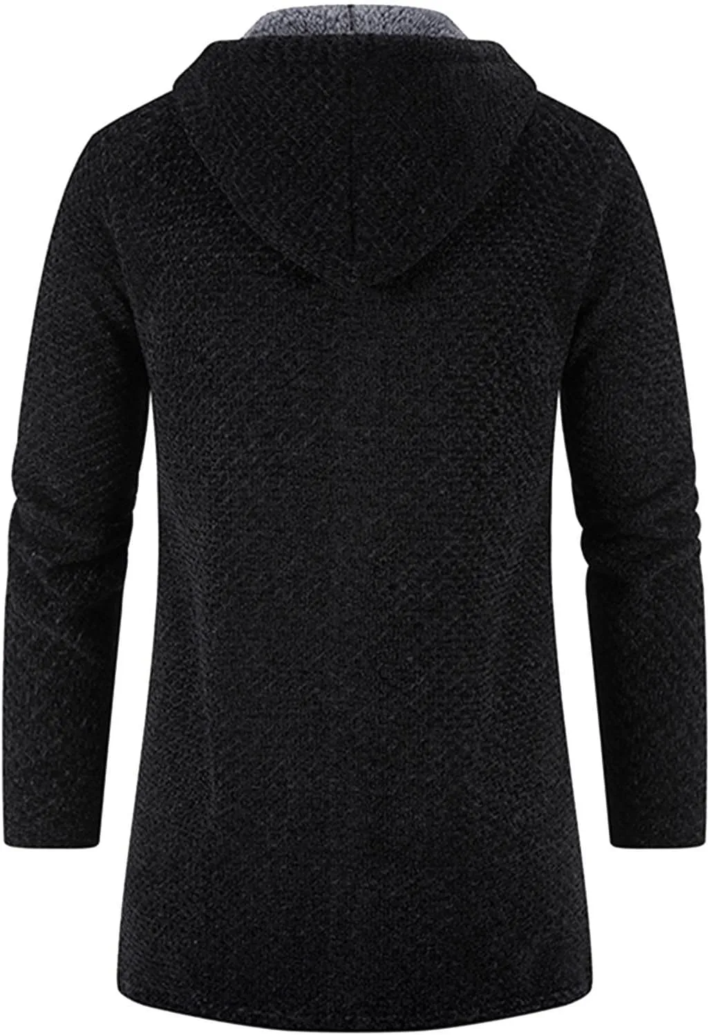 MIDOO Lightweight Golf Rain Jacket Men Casual Long Sleeve Fleece Lined Knit Cardigan Sweater Lightweight Jacket with Pockets