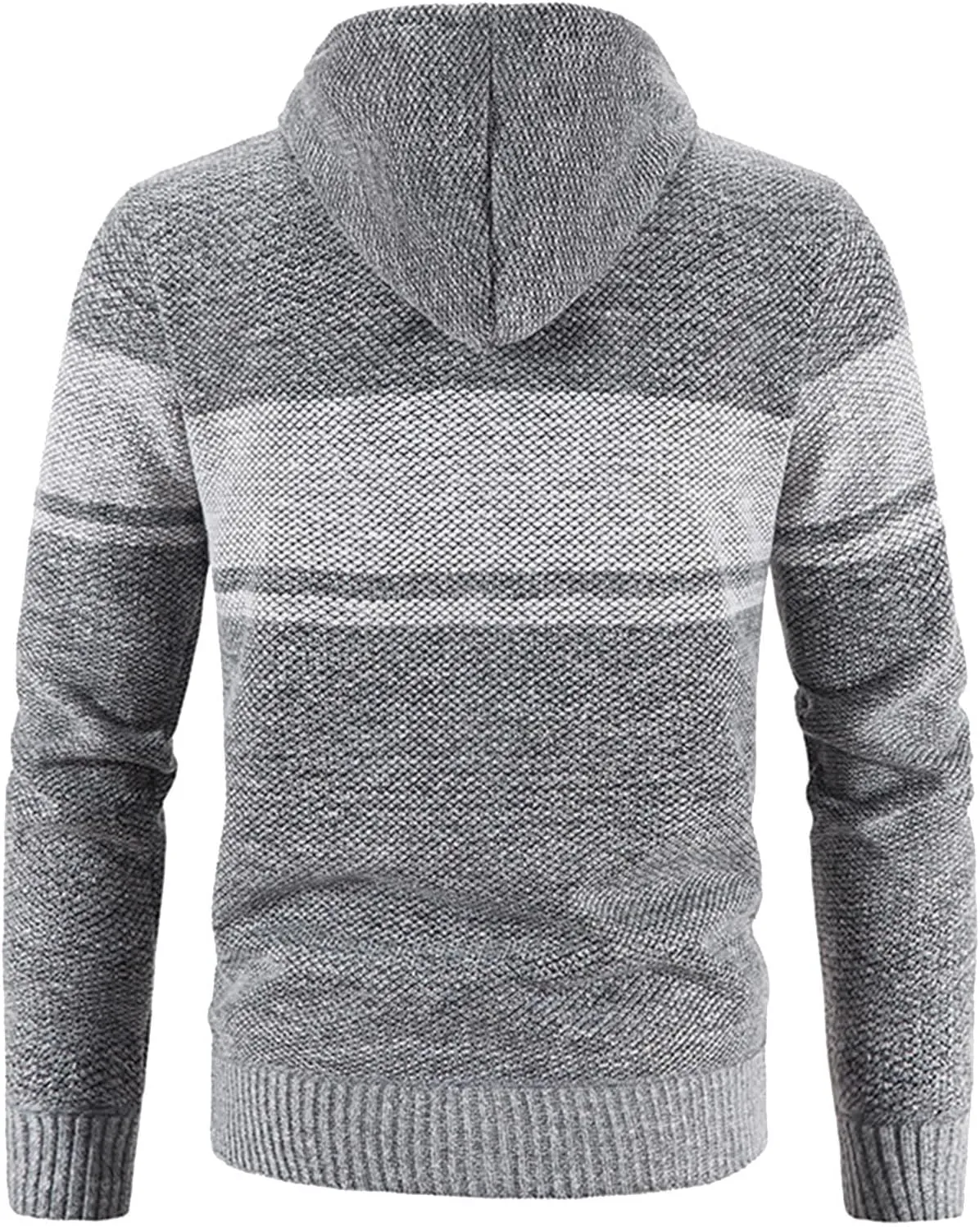 MIDOO Rain Jacket Men Waterproof Lightweight Casual Long Sleeve Fleece Lined Knit Sweater Lightweight Jacket with Pockets
