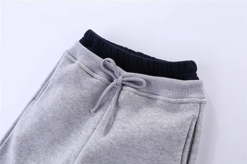 Mud Kingdom Kids Fleece Jogger Pants Winter Cute Bear