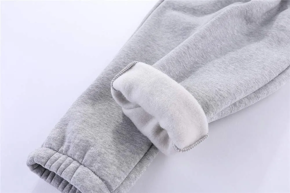 Mud Kingdom Kids Fleece Jogger Pants Winter Cute Bear