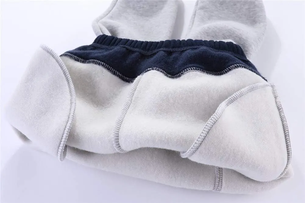 Mud Kingdom Kids Fleece Jogger Pants Winter Cute Bear
