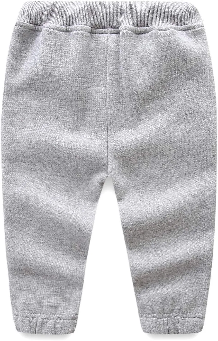 Mud Kingdom Kids Fleece Jogger Pants Winter Cute Bear