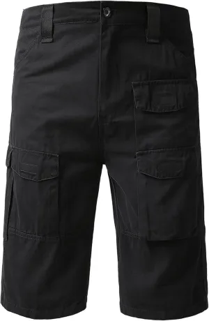 Muscularfit Cotton Mens Shorts Regular Big and Tall Multi Pockets Cargo Shorts 7" Inseam Summer Casual Sport Tooling Shorts
