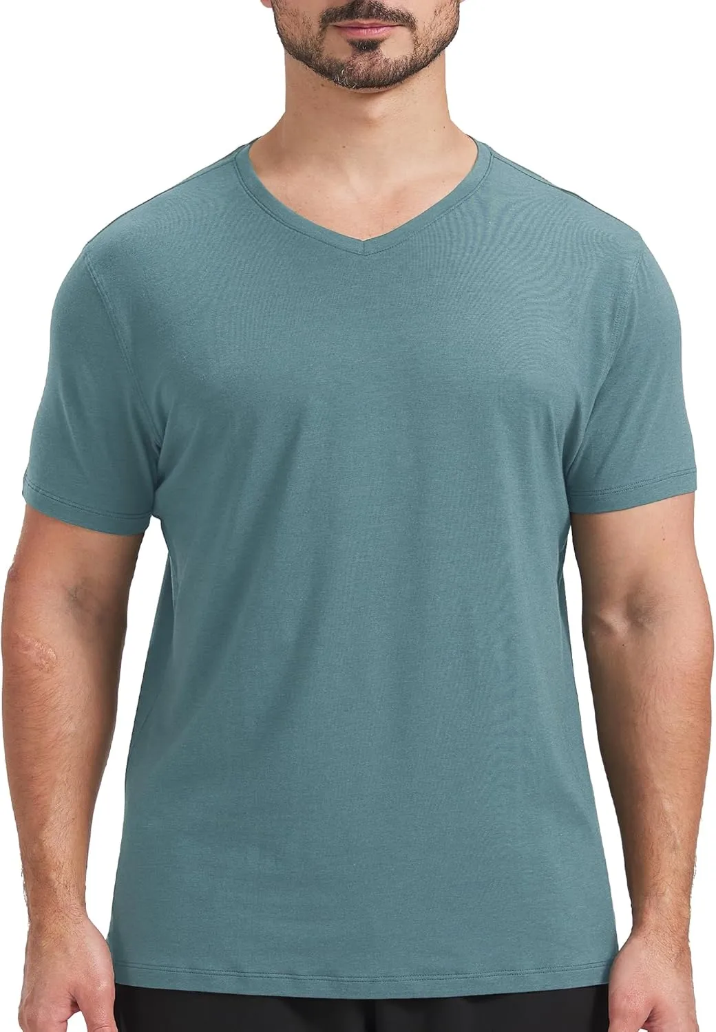 netdraw Men's Ultra Soft V-Neck Bamboo Viscose T-Shirt Comfy Lightweight Casual Basic Undershirts Pajama Tops