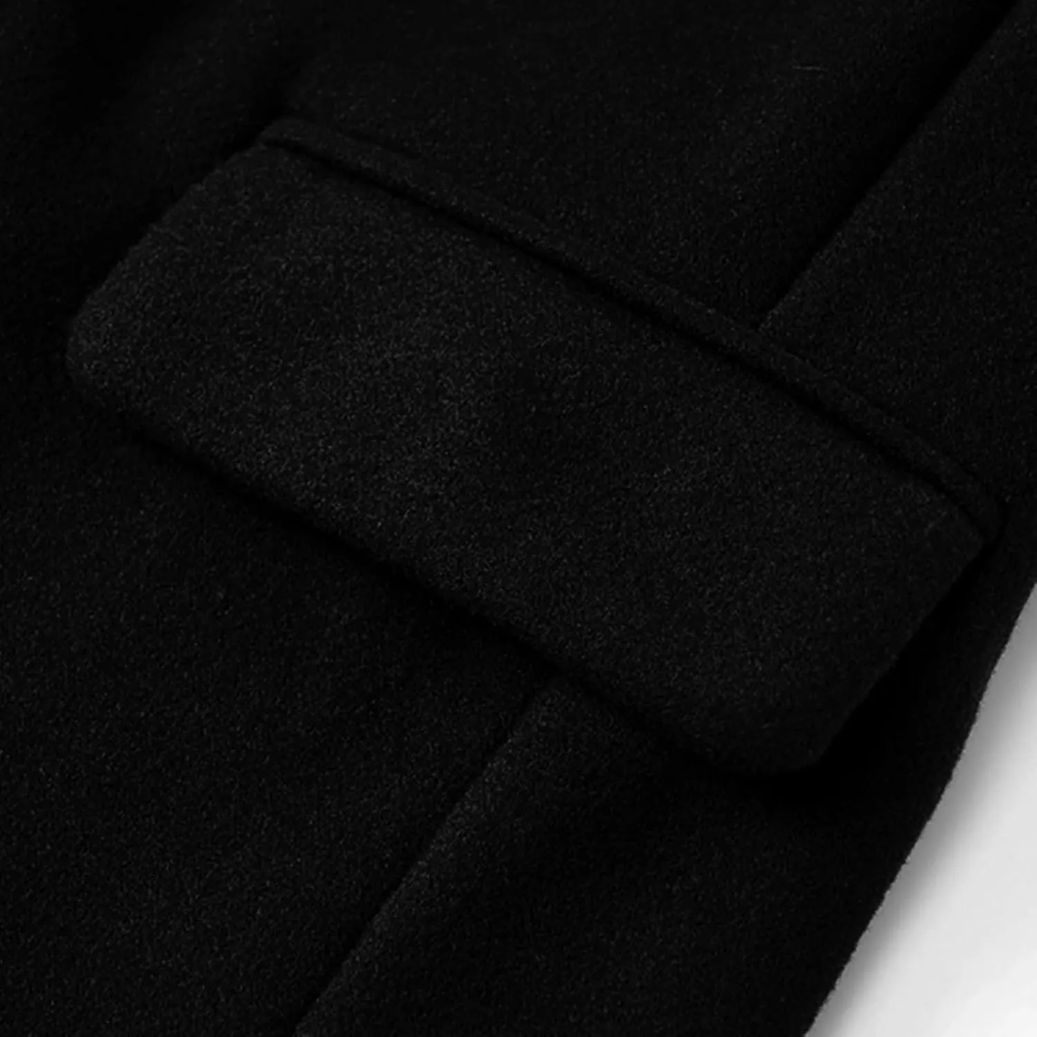 Peacoat Womens Coat Fashion Winter Notch Lapel Double Breasted Wool Blend Mid Long Pea Trench Coat Casual Outerwear