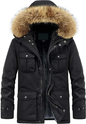 Prime Big Deal 2024 Today Deals Suits Men Leather Hooded Jacket Men Sport Blazer Men Men Full Zip Fleece Flannel Jackets Mens Utility Jacket Gifts for Husband Birthday Unique F-Black