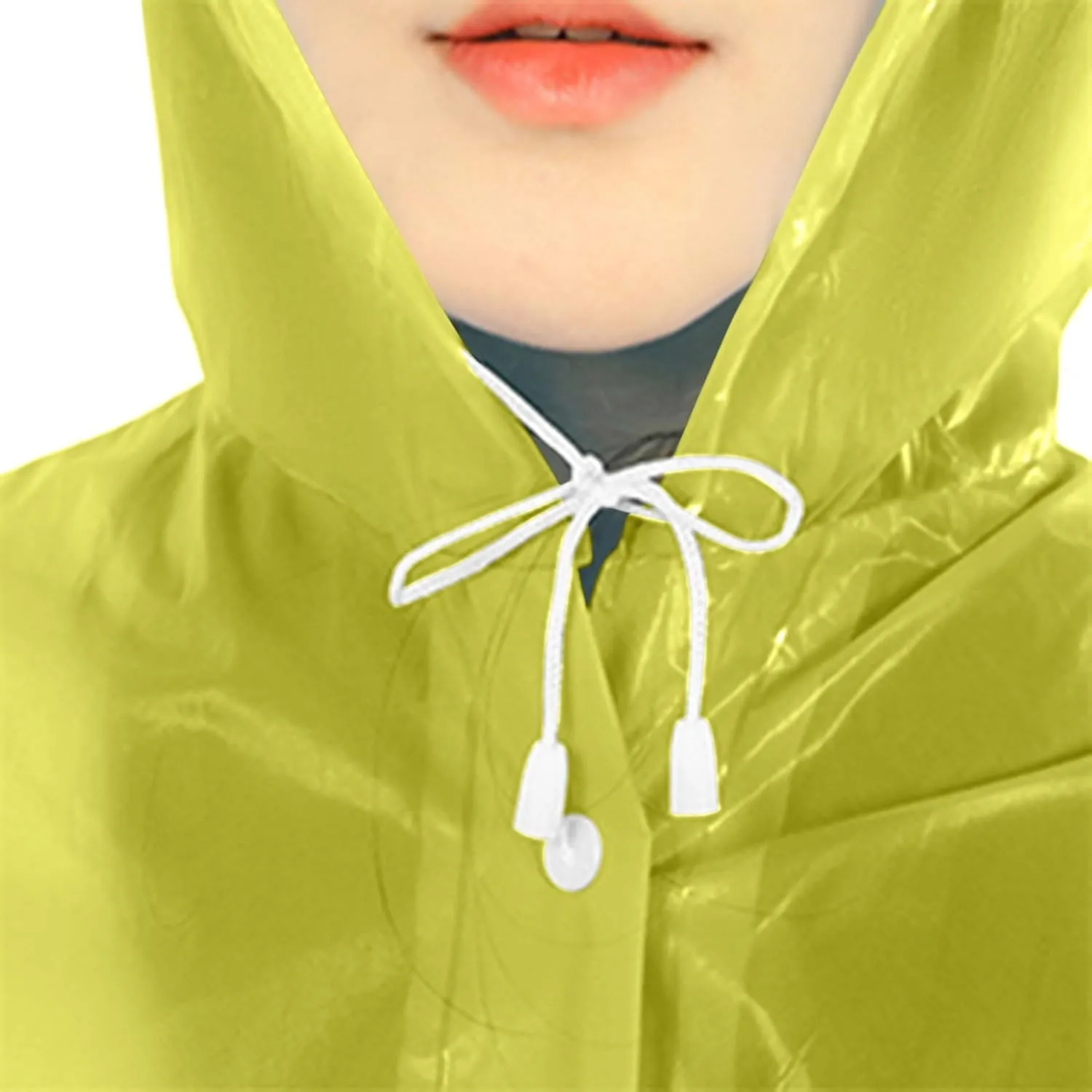 Raincoats for Adults, Reusable Ponchos Raincoats with Hoods and Drawstring Lightweight Rain Coat Waterproof