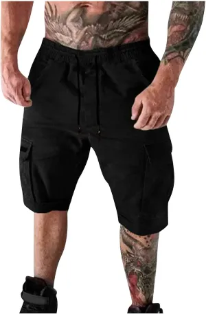 RTRDE Men's Shorts Summer Casual Outdoors Patchwork Pockets Overalls Sport Tooling Shorts Pants Cargo for Men