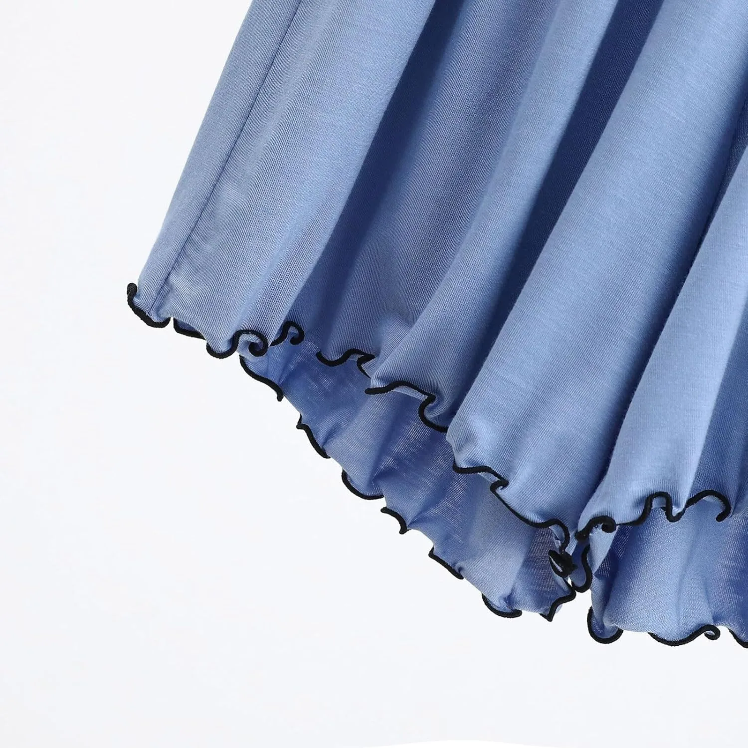 Ruched Tie High Rise Shorts for Women Elastic Waisted Ruffle Hem Pajama Shorts Solid Summer Wide Leg Lounge Shorts