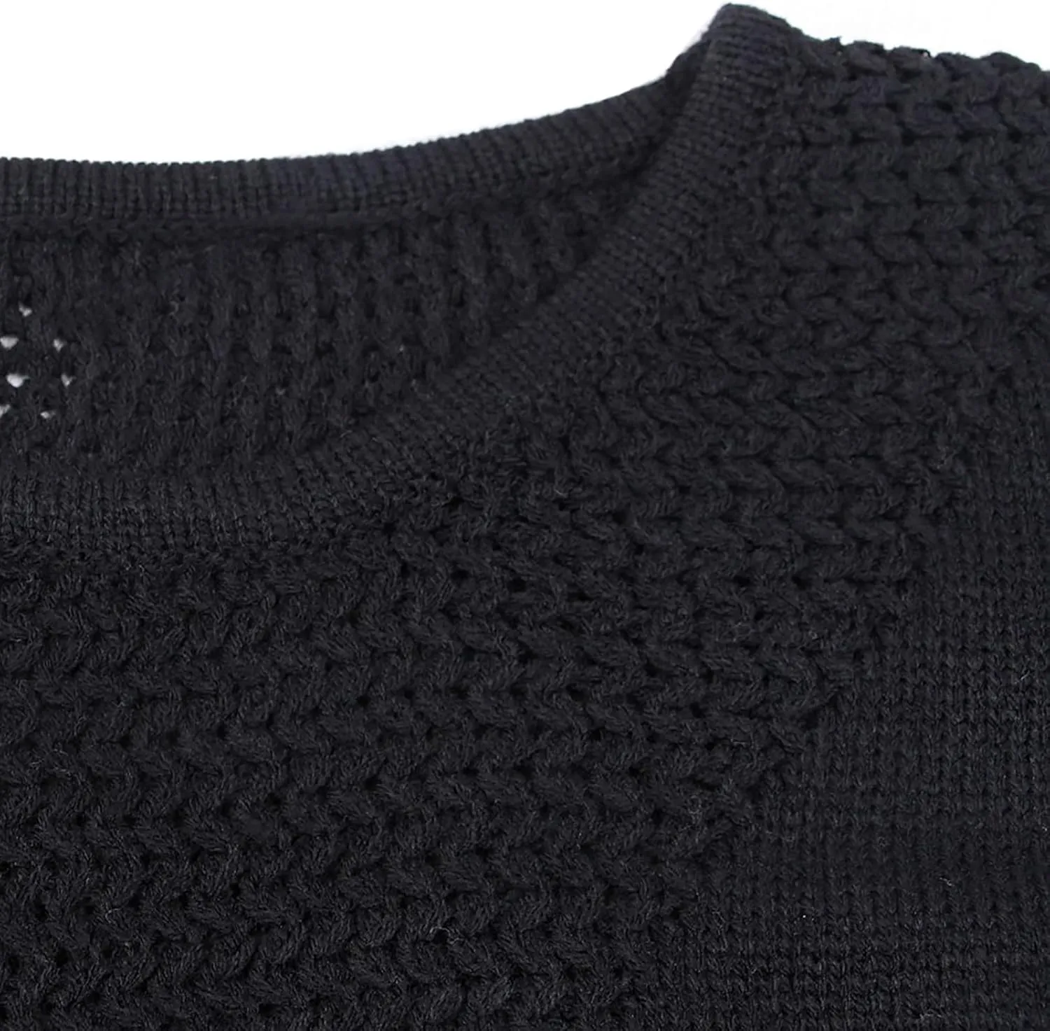 shermie Women's Colorblock Sweaters Long Sleeve Crew Neck Cable Knit Loose Casual Pullover