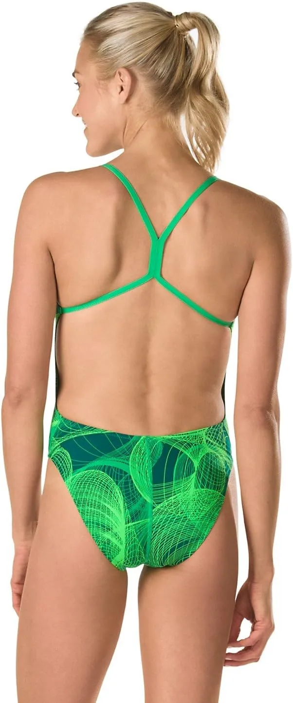 Speedo Women's Cyclone Strong One Back Endurance  One Piece Swimsuit