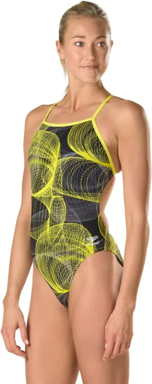Speedo Women's Cyclone Strong One Back Endurance  One Piece Swimsuit