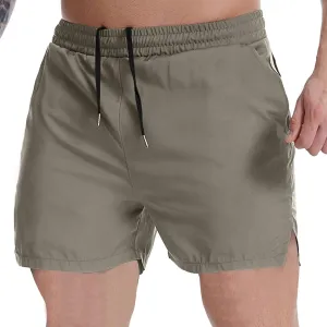 Sports Shorts for Men Cut Out Split Side Shorts Athletic Workout Gym Shorts Hiking Quick Dry Short for Running