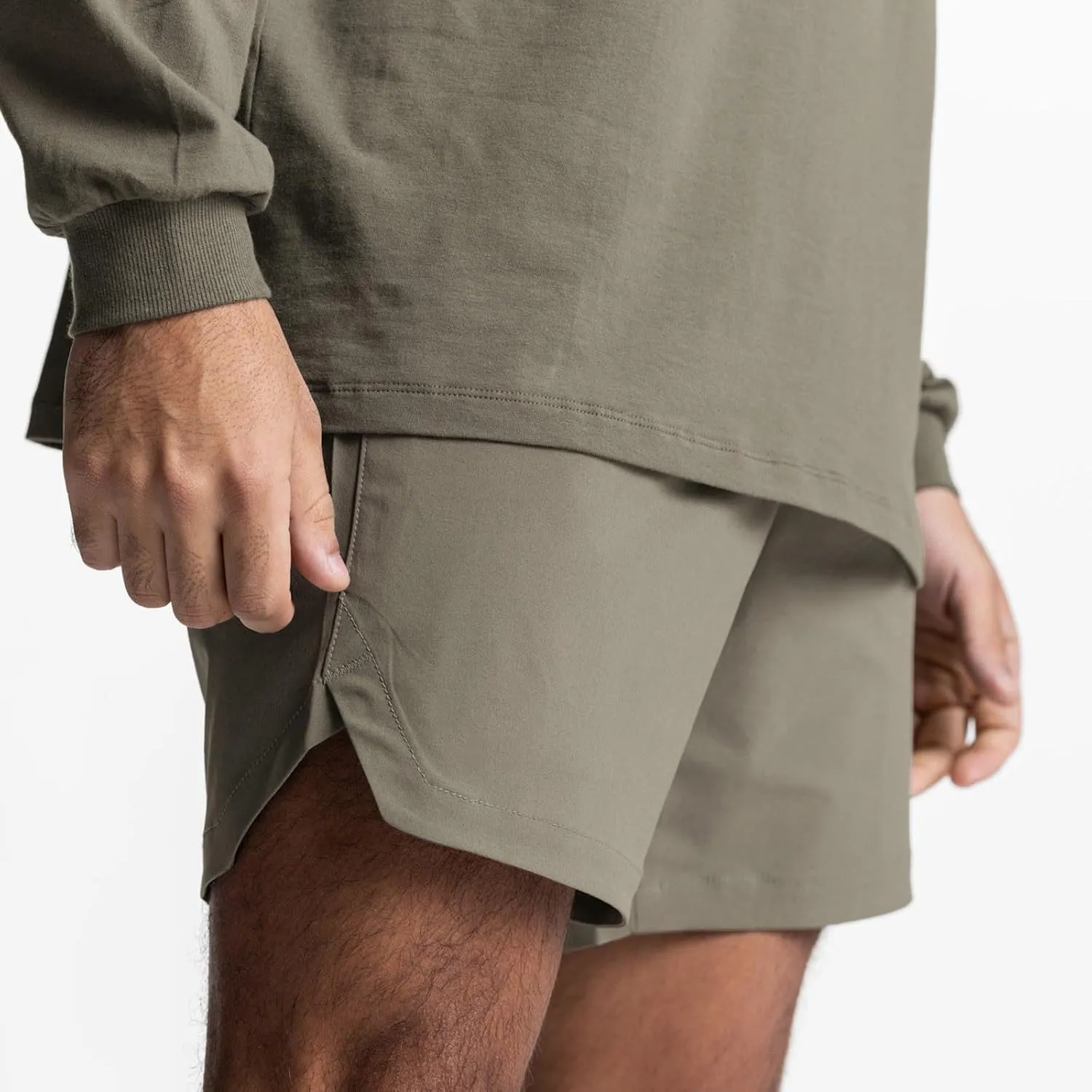 Sports Shorts for Men Cut Out Split Side Shorts Athletic Workout Gym Shorts Hiking Quick Dry Short for Running