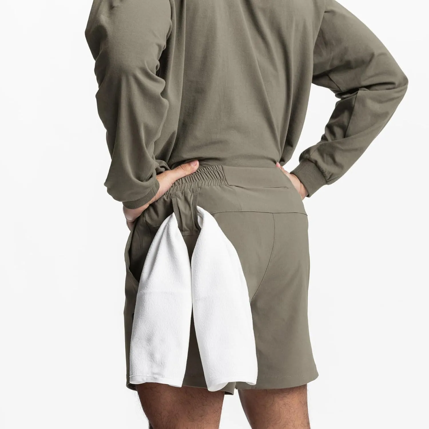Sports Shorts for Men Cut Out Split Side Shorts Athletic Workout Gym Shorts Hiking Quick Dry Short for Running