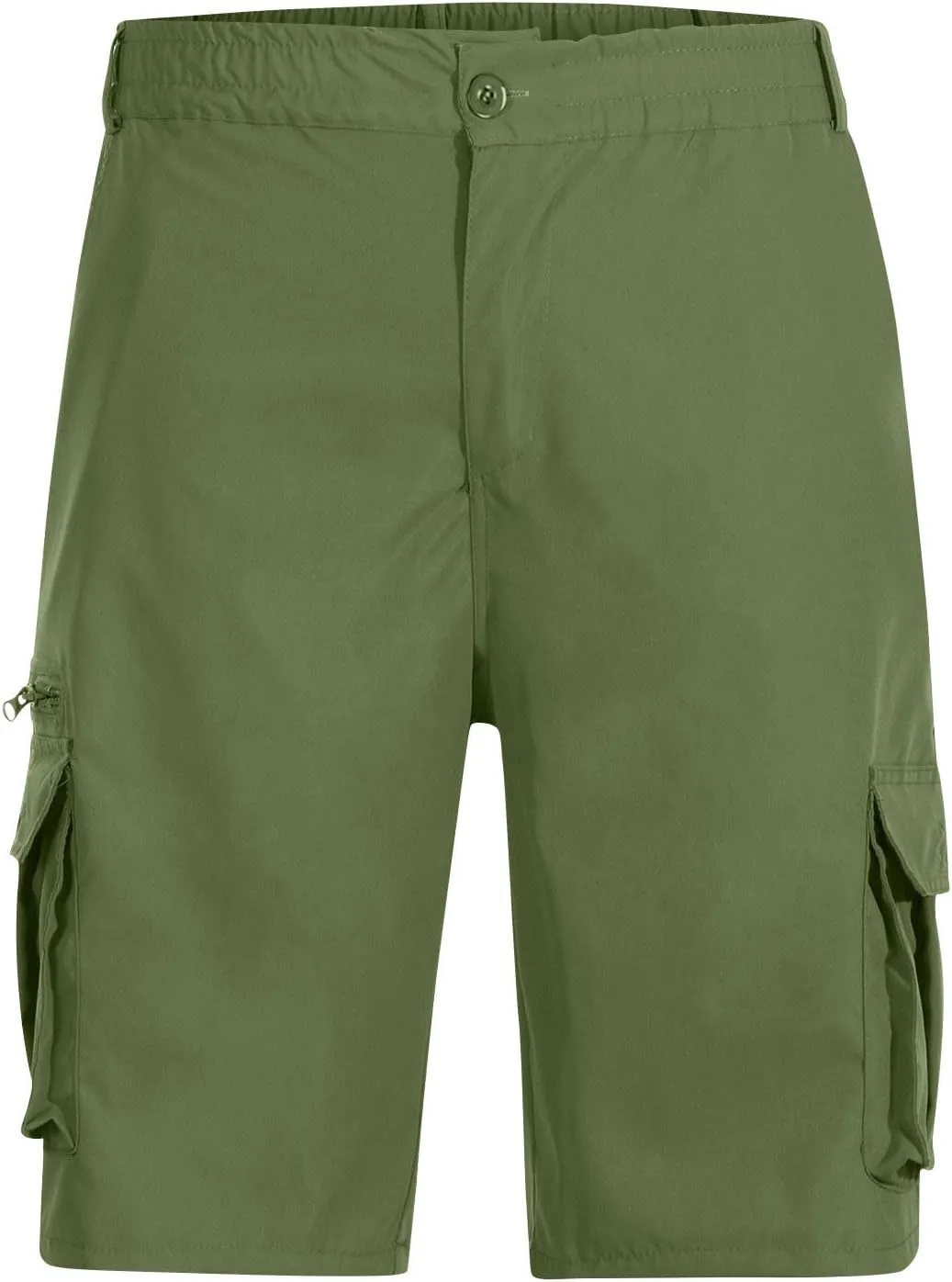Stretch Cargo Shorts for Men Button Relaxed Fit Work Short 2025 Summer Outdoor Multi Pockets Hiking Pants