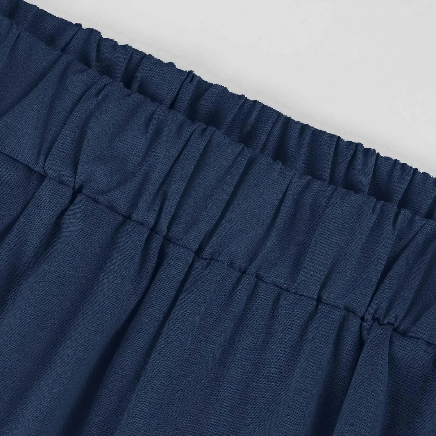 Summer Pants for Women 2024 Casual Dressy Linen Beach Drawstring Capri Crop Pants 2024 Elastic Waist Crop Trousers