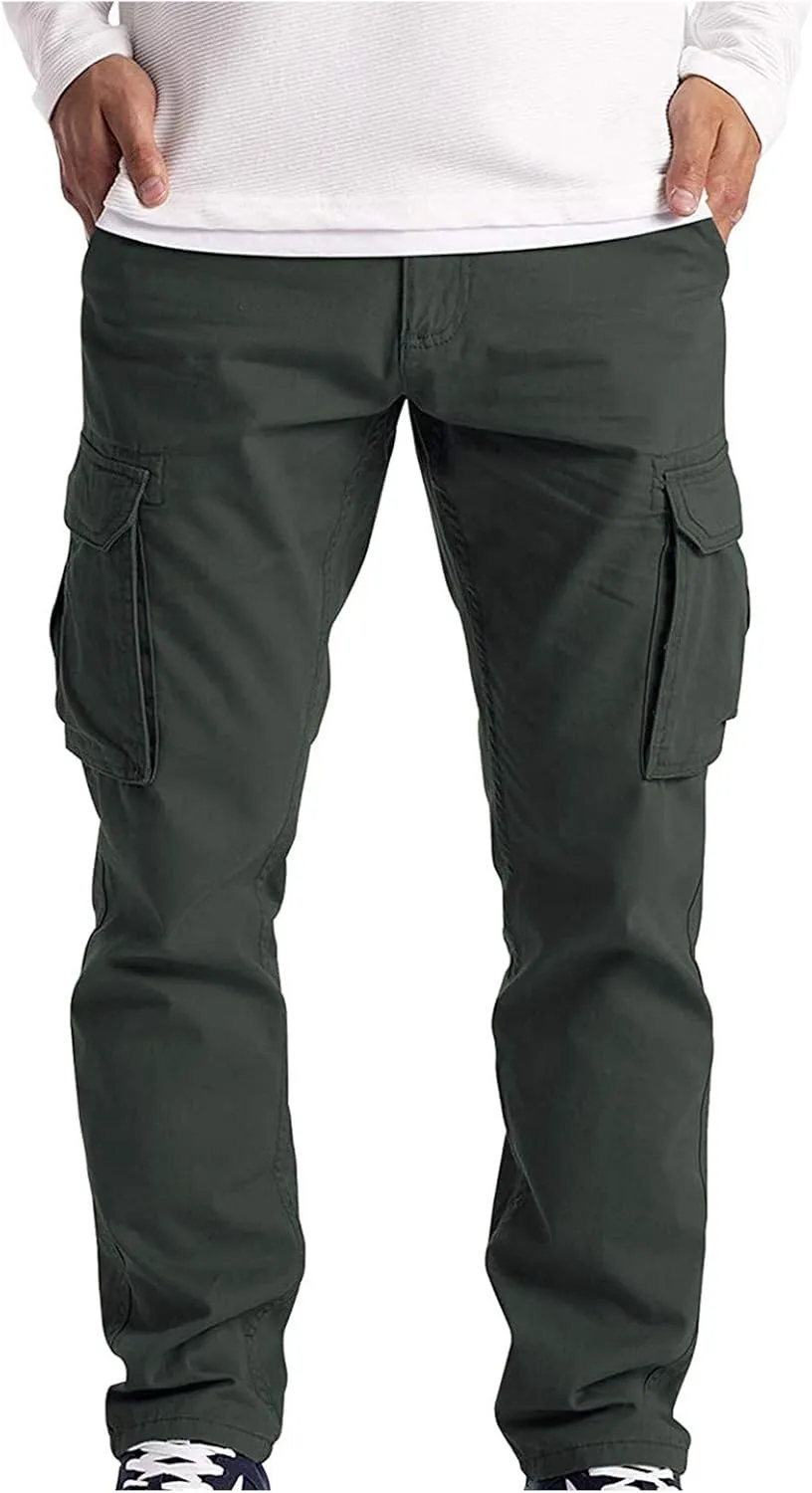 Sweatpants for Men Big and Tall Casual Mens Gifts Cargo Pants Hiking Workout Joggers and Zipper Pockets Men's Joggers