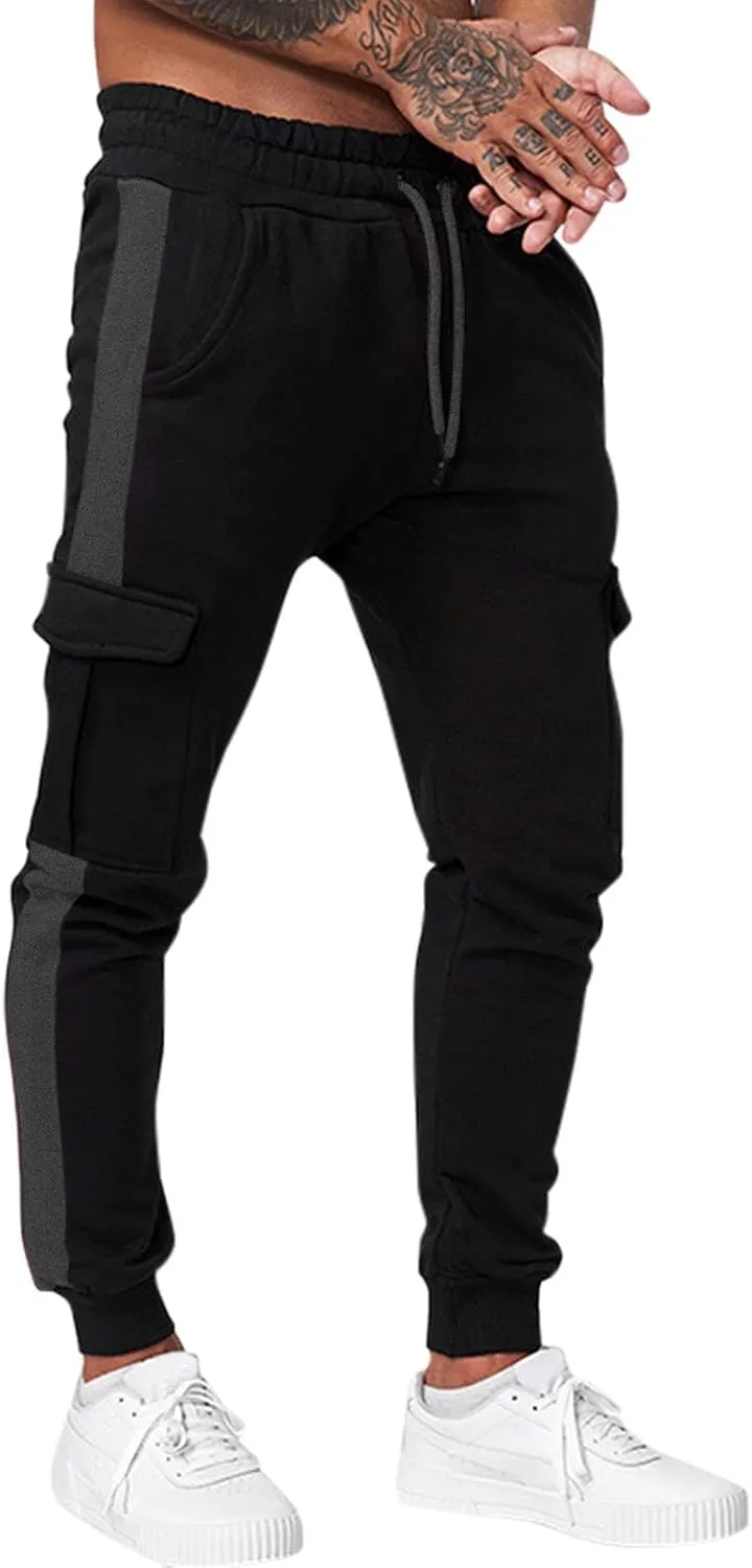 Sweatpants for Men Big and Tall Casual Mens Gifts Cargo Pants Hiking Workout Joggers Athletic Long Pants with Pockets