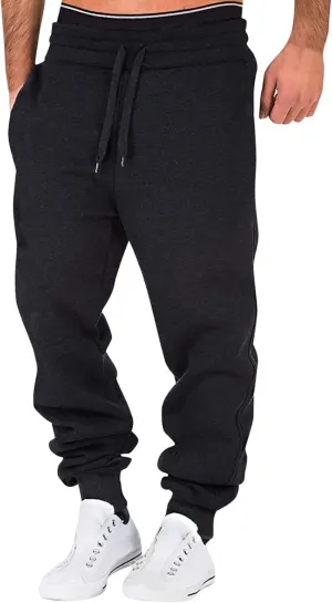 Sweatpants for Men Pants Casual Jogging Sports Elastic with Pockets Men's Men's Pants Heavyweight Fleece Cargo