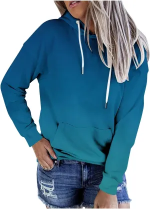 Tie Dye Print Hoodie For Women Fall Fashion y2k Clothes Long Sleeve Drawstring Pullover Tops Loose Casual Sweatshirt