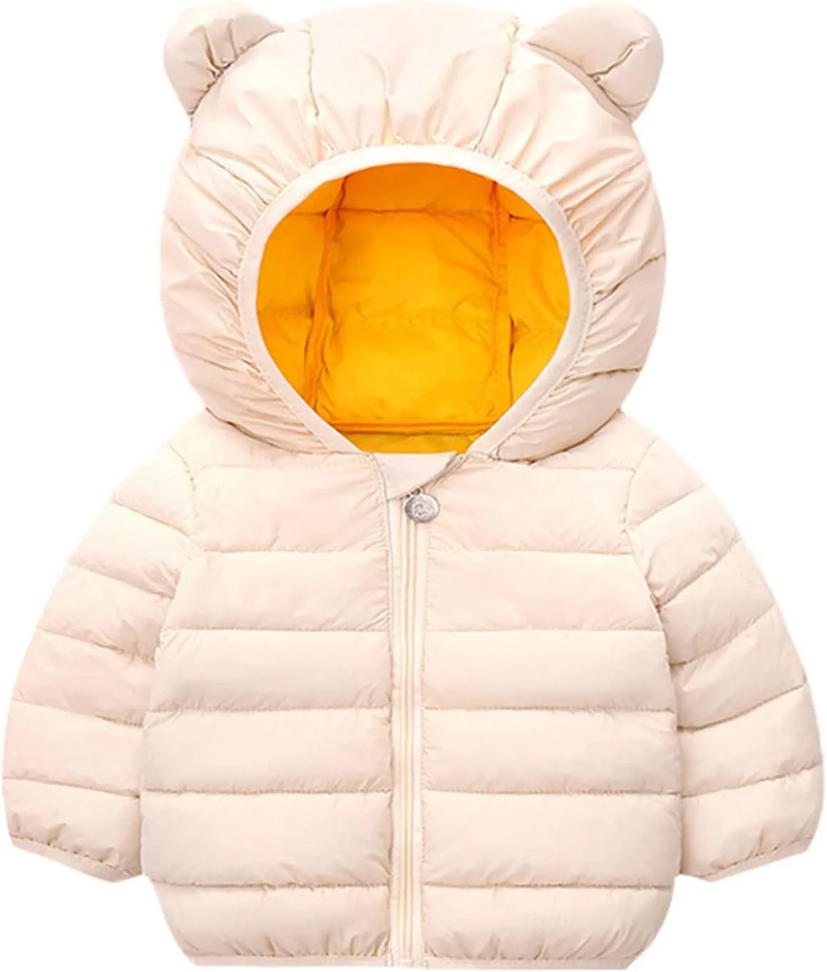 Toddler Boys Girls Lightweight Puffer Jacket Bear Ears Hooded Down Coat Warm Padded Jacket Baby Windproof Outerwear