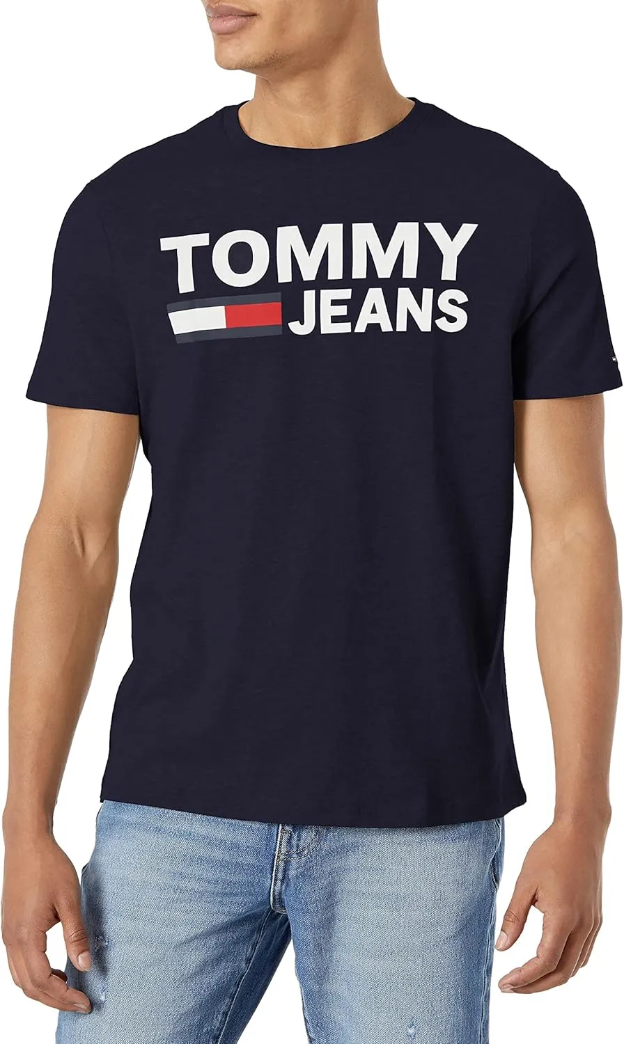 Tommy Hilfiger Men's Short Sleeve Tommy Jeans Logo T-Shirt