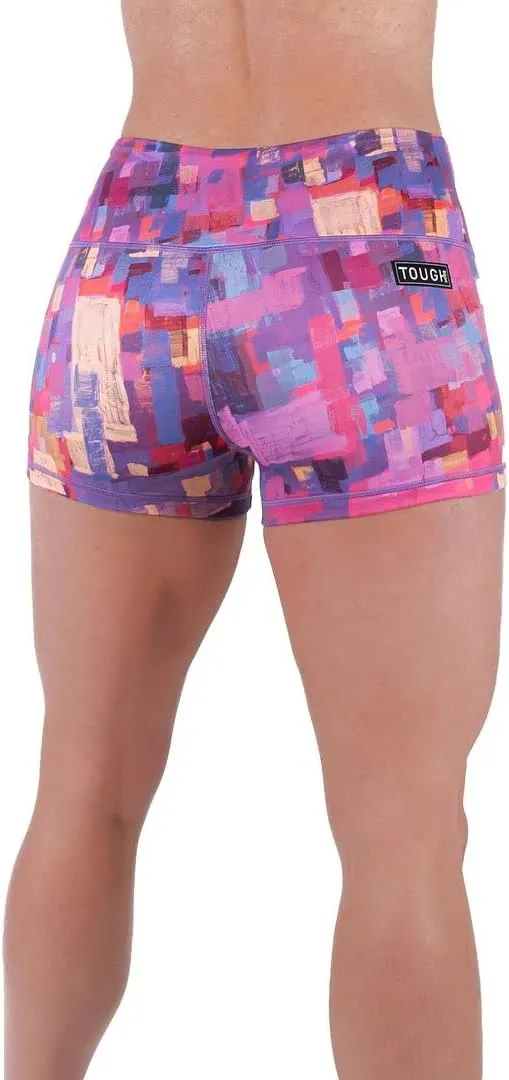 Tough Mode Women High Rise 3"/ 5" Super Soft Athletic Bike Workout Active Running Yoga Volleyball WOD Booty Shorts