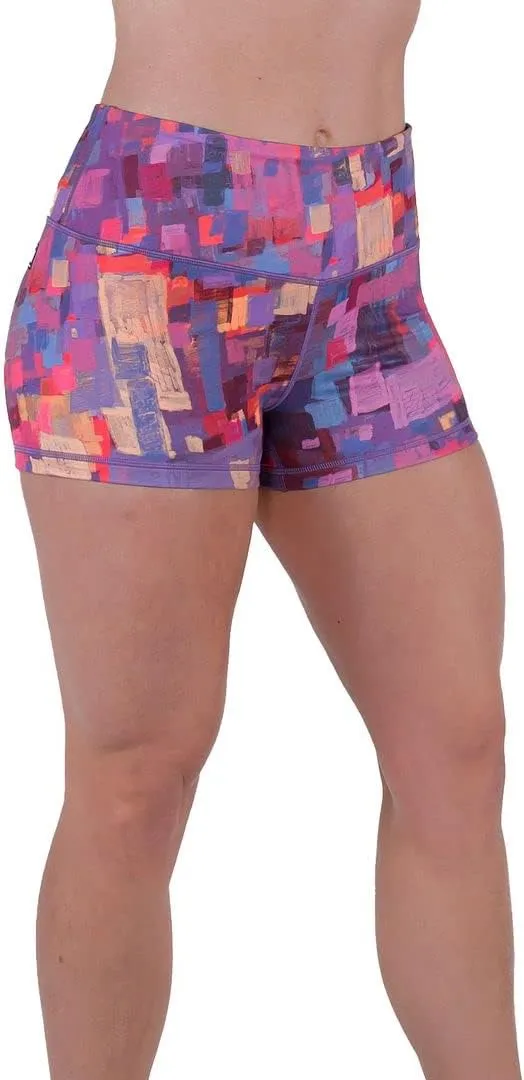 Tough Mode Women High Rise 3"/ 5" Super Soft Athletic Bike Workout Active Running Yoga Volleyball WOD Booty Shorts