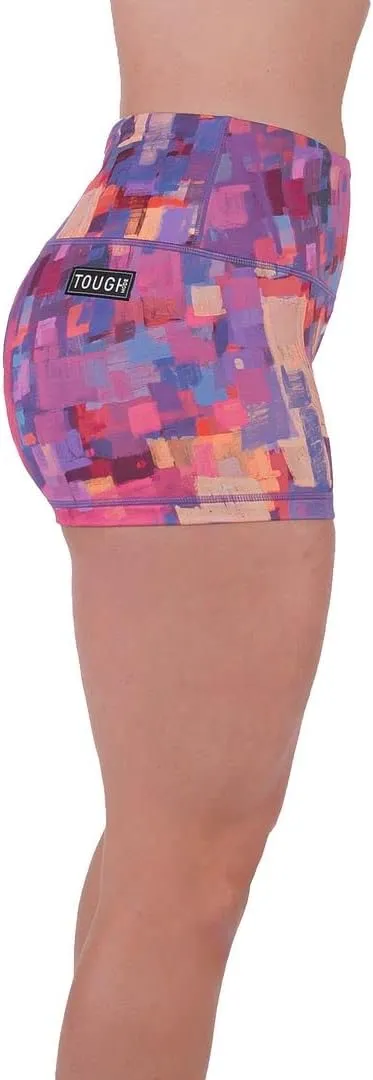 Tough Mode Women High Rise 3"/ 5" Super Soft Athletic Bike Workout Active Running Yoga Volleyball WOD Booty Shorts