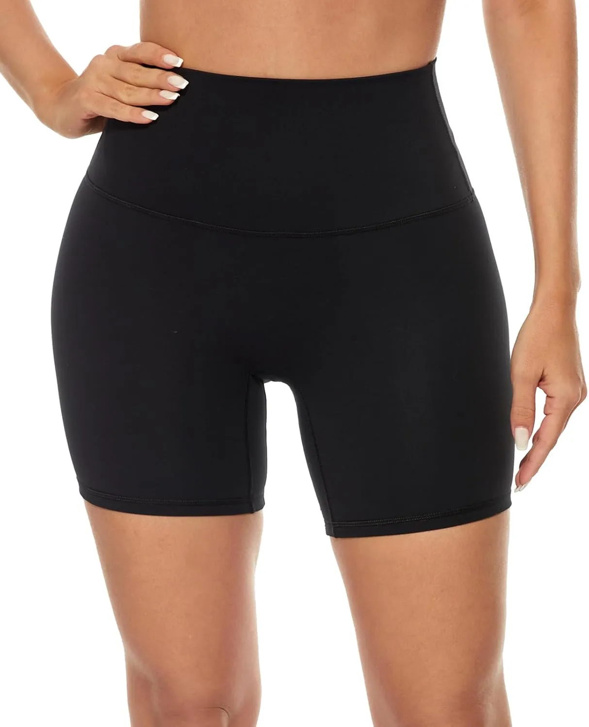 Ukaste High Waisted Bikers Shorts for Women 5" - Tummy Control Workout Active Yoga Shorts