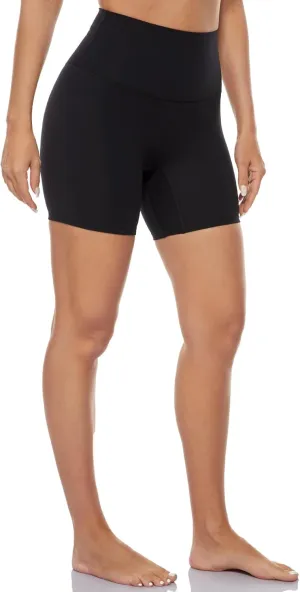 Ukaste High Waisted Bikers Shorts for Women 5" - Tummy Control Workout Active Yoga Shorts