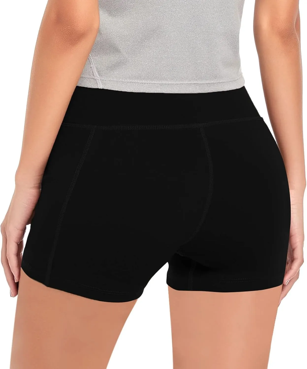 VUTRU Women's Summer 3"/4" High-Waisted Print Running Shorts Biker Shorts Volleyball Shorts with Pockets Quick Dry
