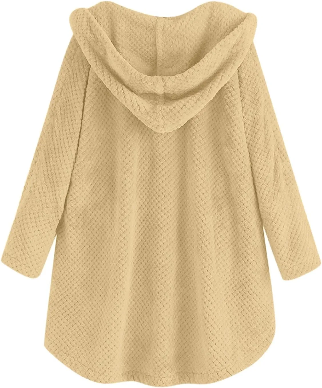 Winter Coats for Women Casual Hooded Button Down Cardigan Jacket Soft Comfy Long Sleeve Warm Outwear 2024 Fashion Coat