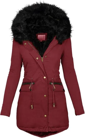 Winter Coats for Women Thicken Warm Hooded Long Sleeve Puffer Jacket Plus Size Slim Padded Outwear 2024 Trendy Overcoat