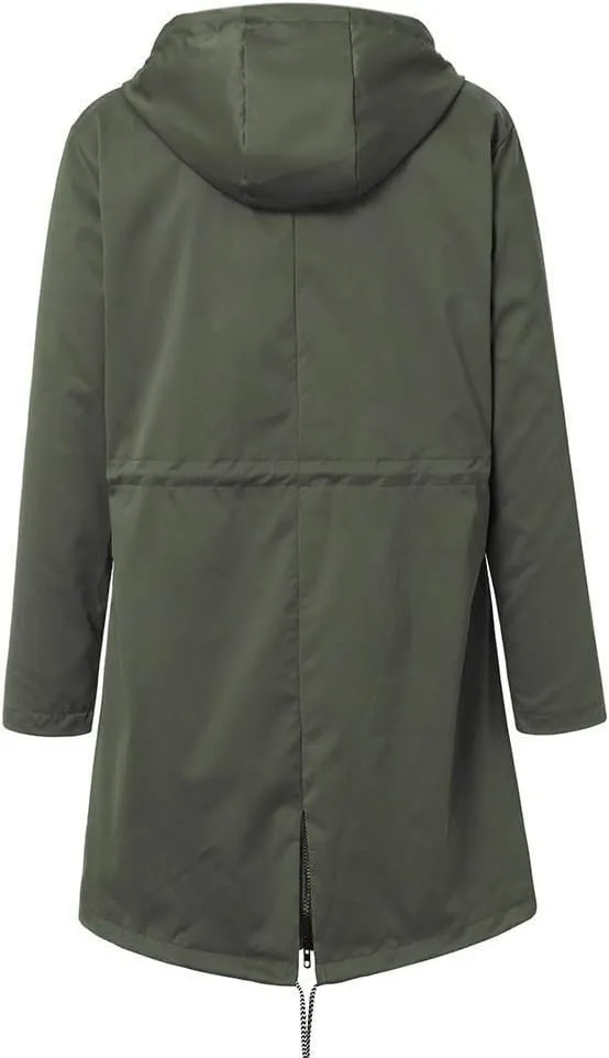 Wkishenl Lightweight Rain Jacket Women Plus Size Drawstring Hooded Windproof Rain Coats Lightweight Zip Trench Coat