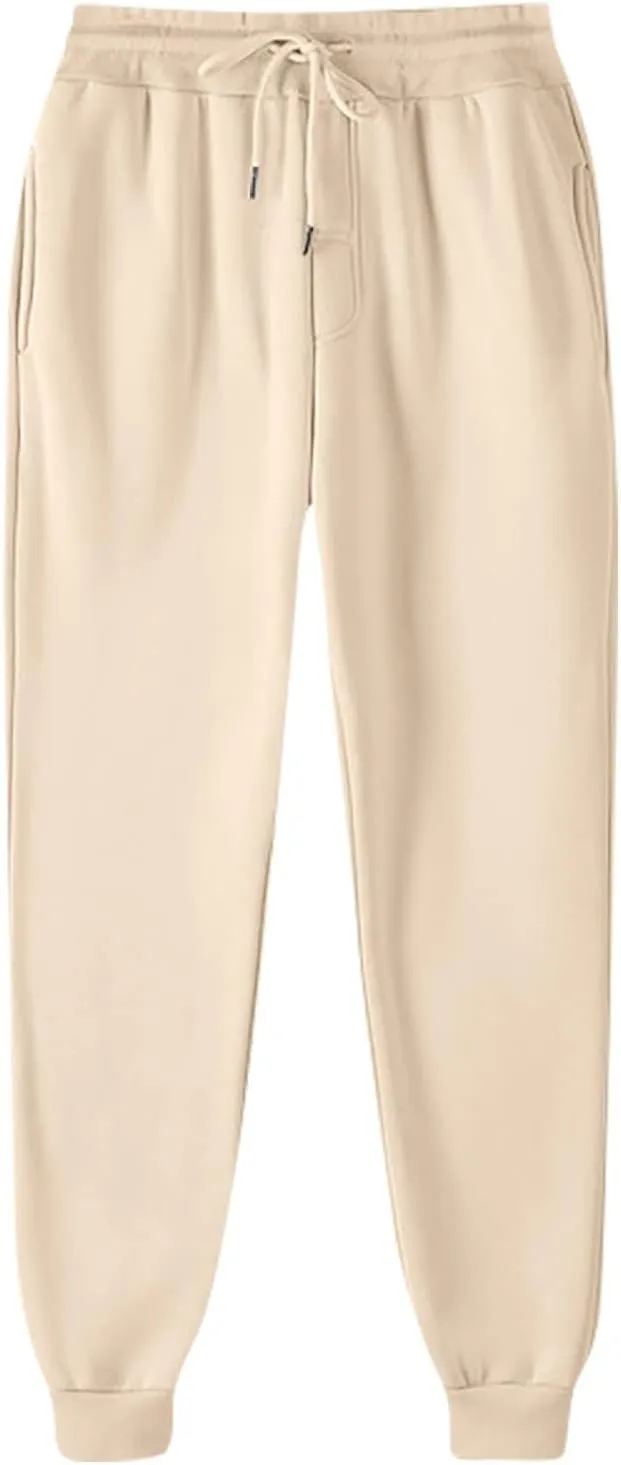 Women Baggy Sweatpants Fleece Cinch Bottom Joggers Pants High Waisted Elastic Athletic Fit Comfy Lounge Trousers