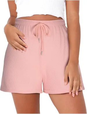 Women Crochet Striped Flare Wide Leg Basic Bootcut Leg Loose Fit Shorts for Women Linen Stretch Summer Fall 2025