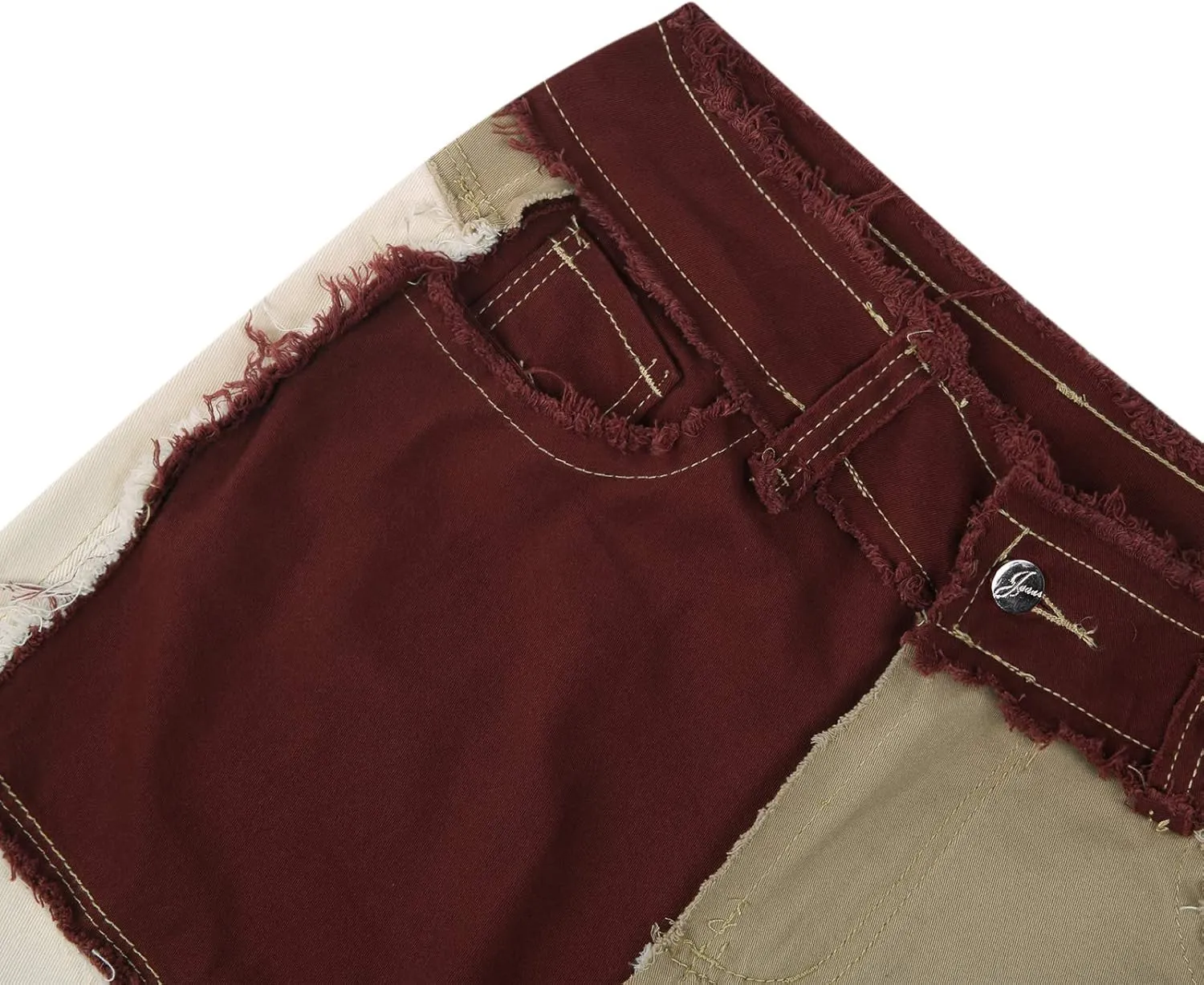 Women High Waisted Jeans Y2K Style Stretch Patchwork Straight Denim Pants Ladies Sexy Slim A-Line Pencil Trousers