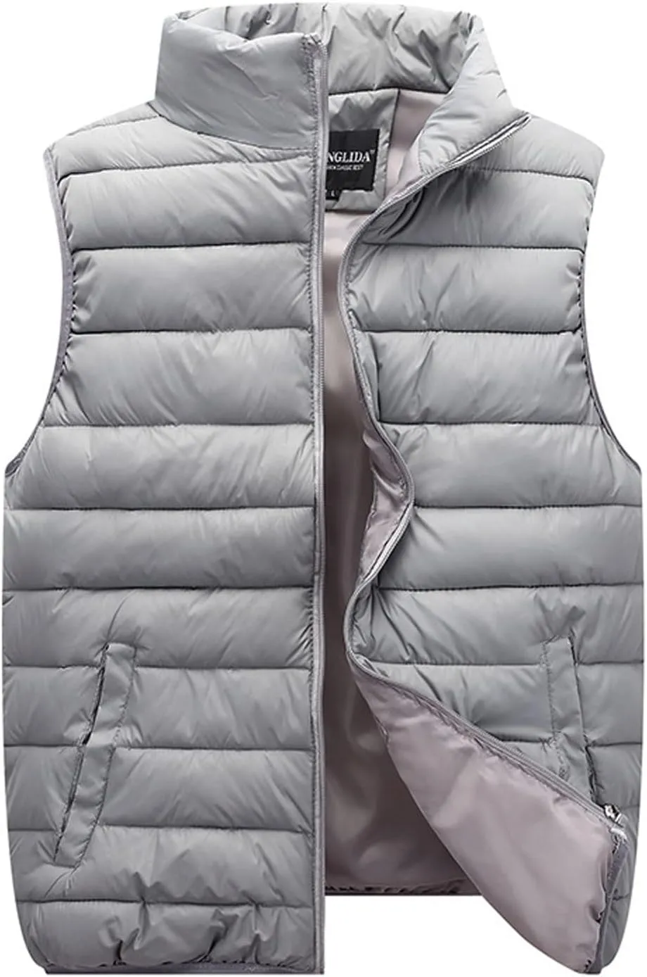 Women Lightweight Down Puffer Vest Zip Hoodie Winter Coat Sleeveless Lightweight Outerwear Down Jacket with Pockets