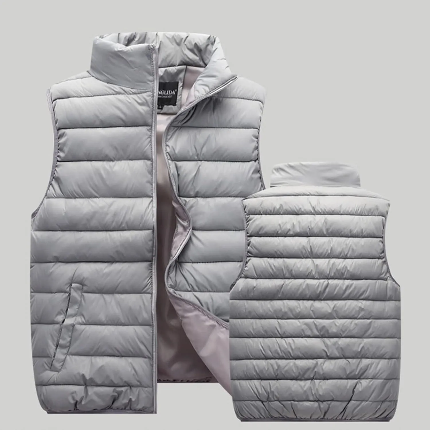 Women Lightweight Down Puffer Vest Zip Hoodie Winter Coat Sleeveless Lightweight Outerwear Down Jacket with Pockets