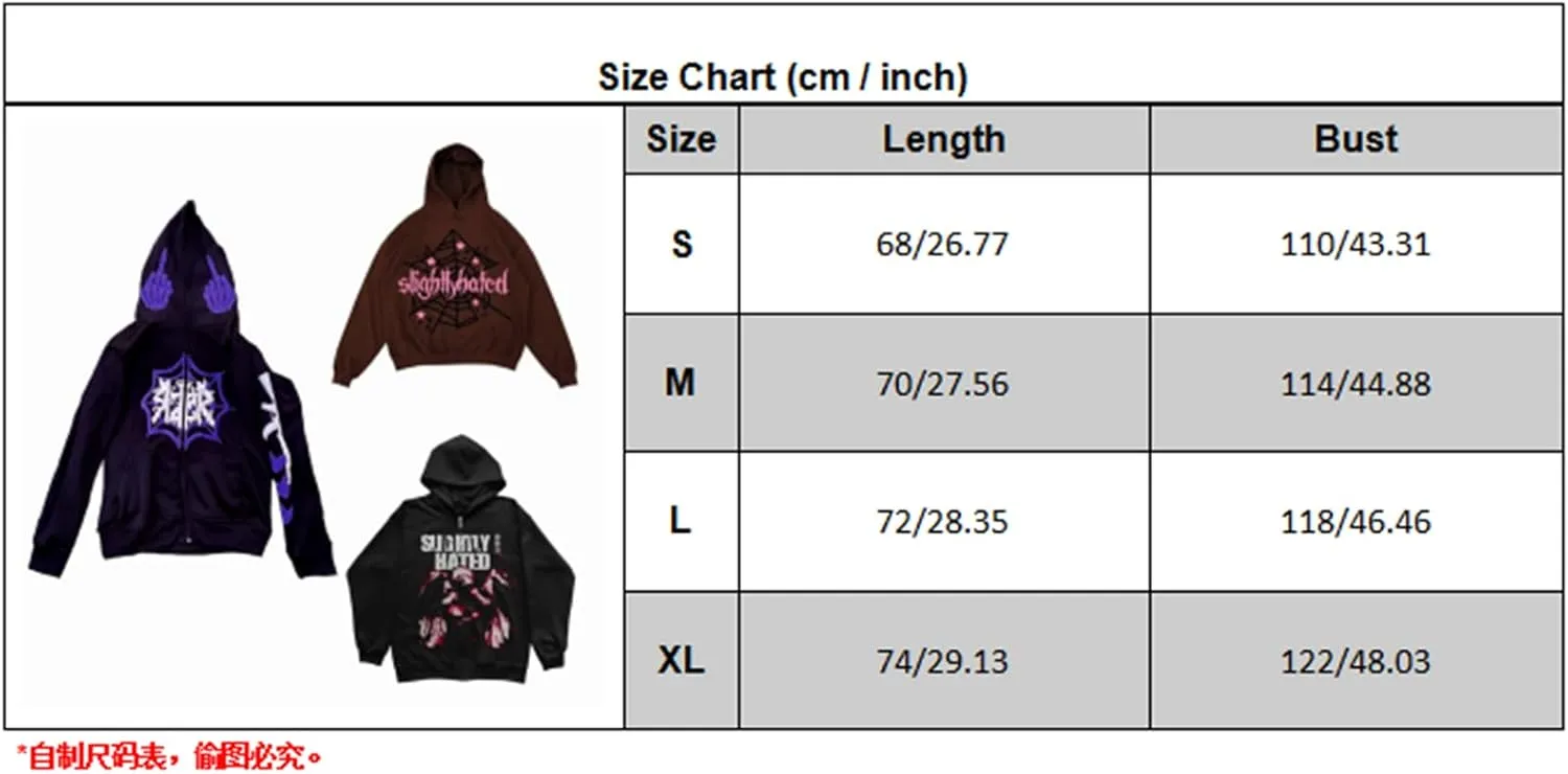 Women Men Y2K Grunge Hoodie Long Sleeve Hooded Tops Halloween Skeleton Full Zipper Jacket Coat Casual Streetwear