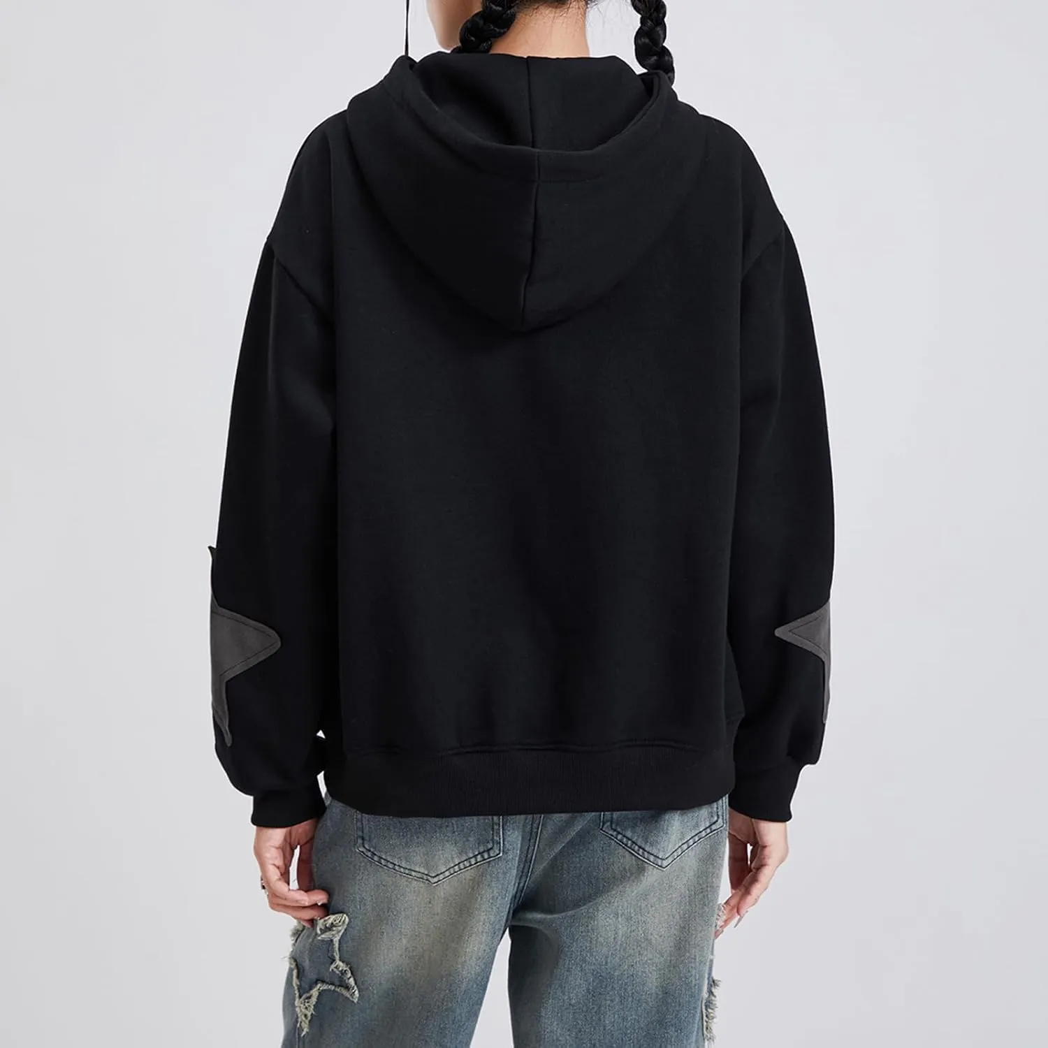 Women Y2k Zip Up Hoodie Vintage Graphic Oversized Sweatshirt Aesthetic Harajuku Teen Girls Jacket