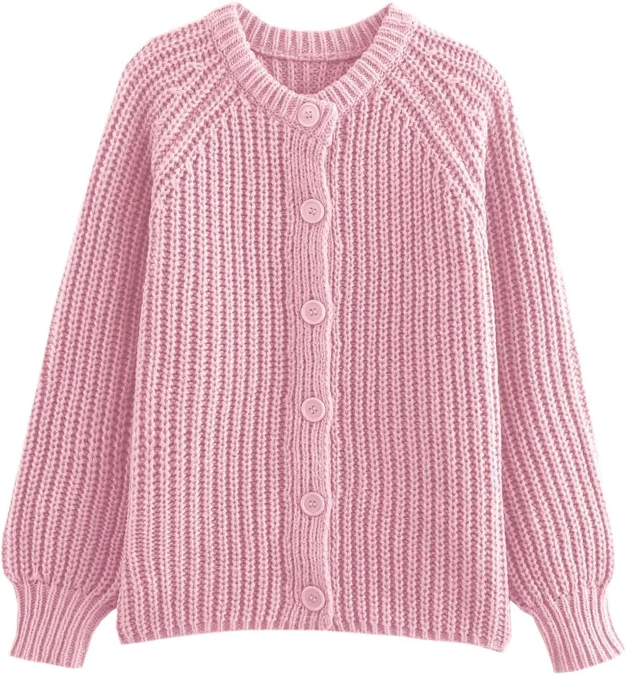 Womens Cardigan Sweater Button Down Long Sleeve Chunky Soft Knit Sweater Fall Open Front Loose Casual Cardigan Coat