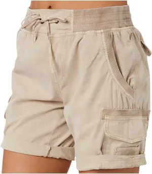 Women's Cargo Shorts Casual Summer High Waisted Drawstring Cotton Relaxed Fit Hiking Outdoor Outfit Trendy 2025