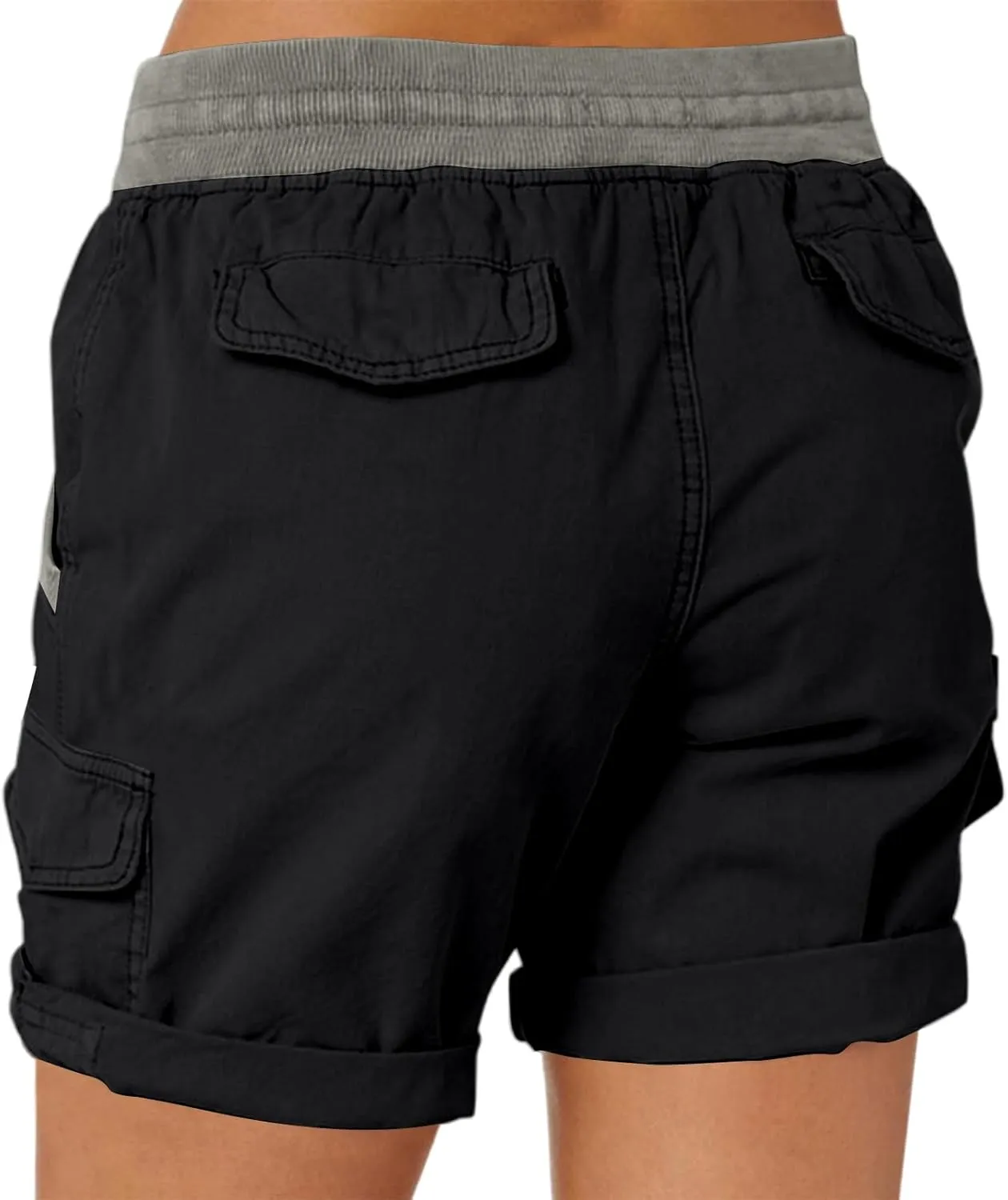 Women's Cargo Shorts Casual Summer High Waisted Drawstring Cotton Relaxed Fit Hiking Outdoor Outfit Trendy 2025