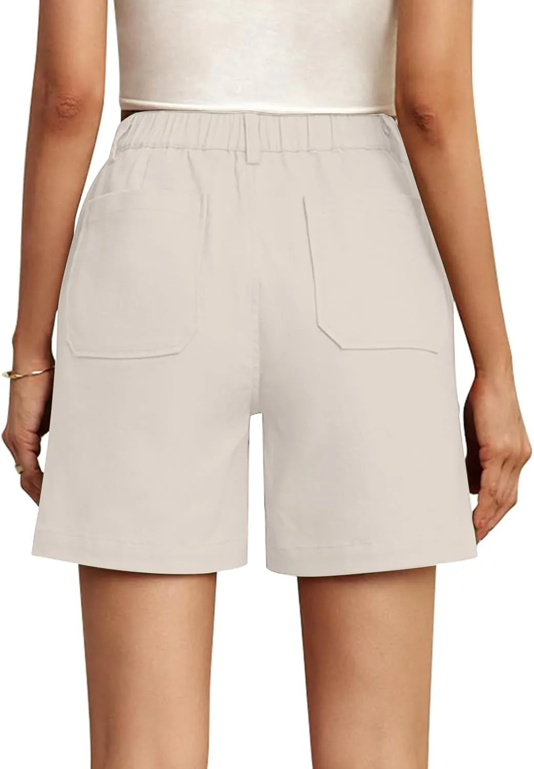 Womens Cargo Shorts Casual Trendy Summer Quick Dry Elastic Waist Slim Fit Short Pants Y2k Lightweight Outdoor Outfits