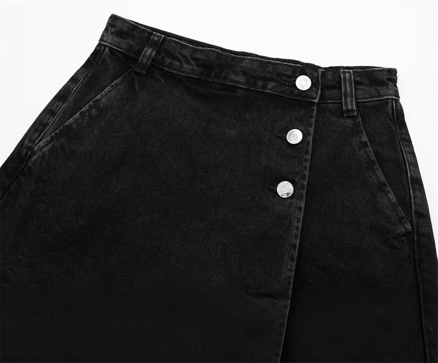 Women's Front Button Slim Mini Sexy Shorts Skirt Summer Fashion Street Washed Jeans Shorts